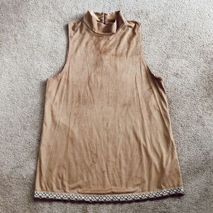 Mock Neck Sleeveless Top